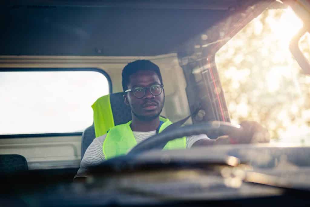truck driver focused driving